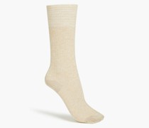Melierter Socken aus Rippstrick S