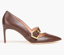 Pumps aus Leder mit Schnalle