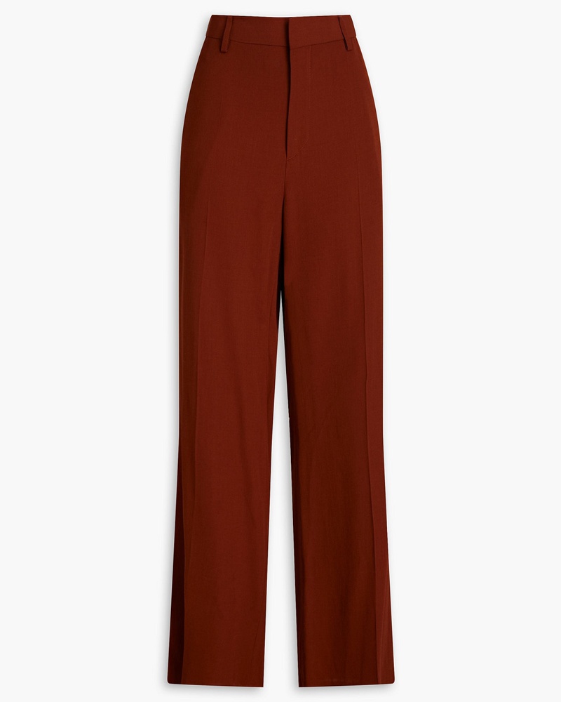 Petar Petrov Damen Galen Hose mit geradem Bein aus Twill aus einer Wollmischung
