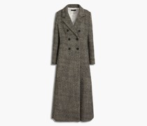 Doppelreihiger Mantel aus gebürsteter Wolle