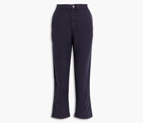 Hose mit geradem Bein aus Twill aus einer Leinen-, Tencel®-Baumwollmischung