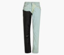 Halbhohe Jeans mit schmalem Bein und Beschichtung 25