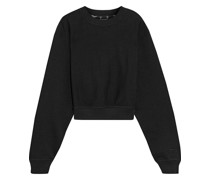 Cropped Sweatshirt aus Baumwollfrottee