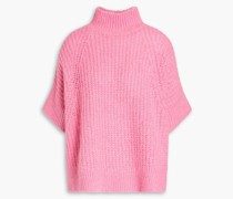 Rollkragenpullover aus Rippstrick