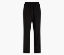 Silk-crepe tapered pants 0