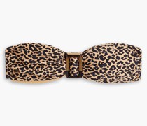 Jamila Venice Bandeau-Bikini-Oberteil mit Leopardenprint