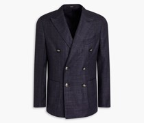 Doppelreihiger Blazer aus Tweed aus einer Woll-Seidenmischung