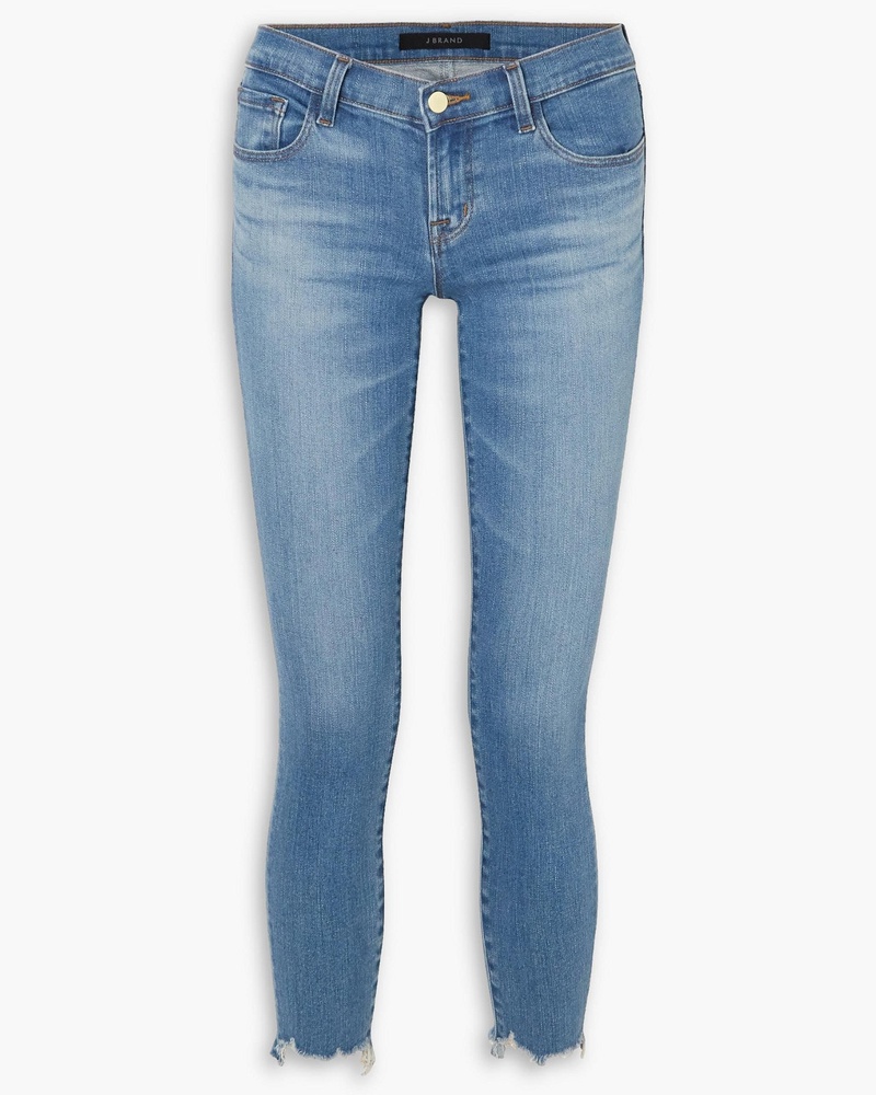 J Brand Damen Tief sitzende Cropped Skinny Jeans 31