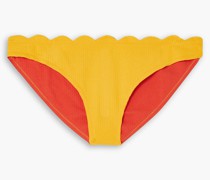 Santa Barbara halbhohes Bikini-Höschen aus strukturiertem Stretch-Crêpe