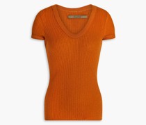 T-Shirt aus gerippter Baumwolle M