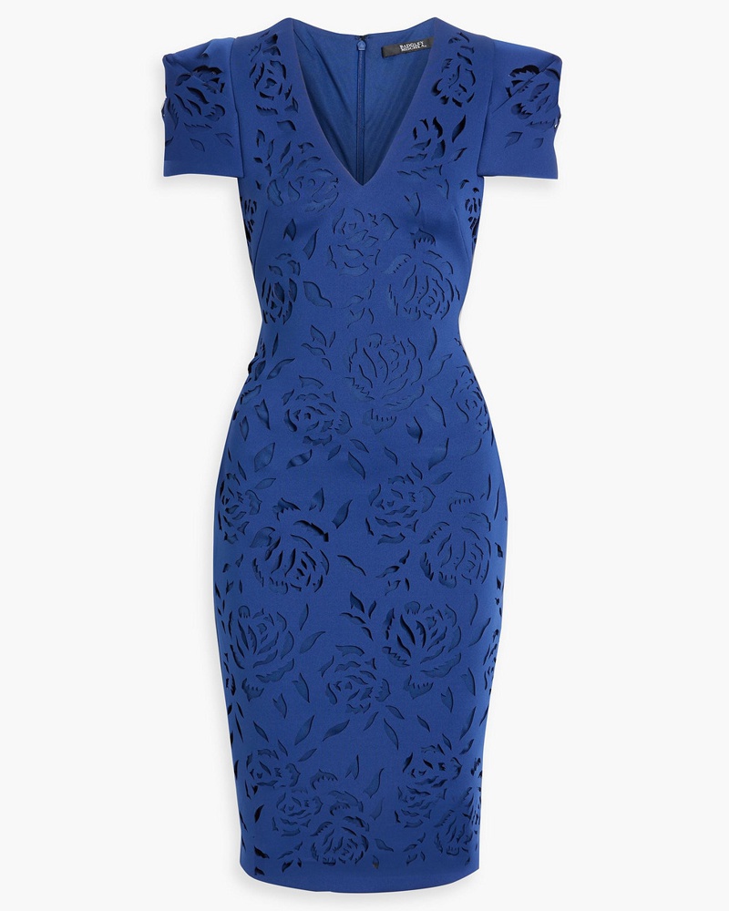 Badgley Mischka Damen Kleid aus lasergeschnittenem Neopren