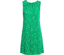 Gerafftes Minikleid aus Georgette mit floralem Print