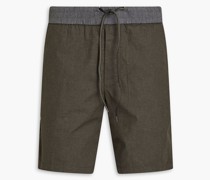 Zweifarbige Shorts aus Stretch-Baumwollpopeline 0