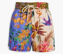 Bedruckte Shorts aus Leinen