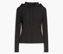 Gerippter Hoodie aus Stretch-Moda