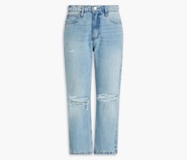 Halbhohe Cropped Bootcut-Jeans inDistressed-Optik 23