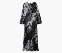 Jane bedrucktes Maxikleid aus Seidensatin
