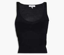 Cropped Tanktop aus Pointelle-Strick