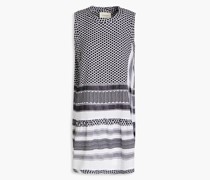 Gerafftes Kleid aus Baumwoll-Jacquard