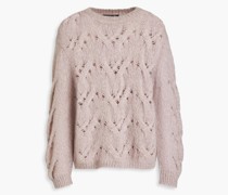 Lochstrickpullover