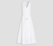 Midikleid aus Bio-Baumwollpopeline mit Bindedetail
