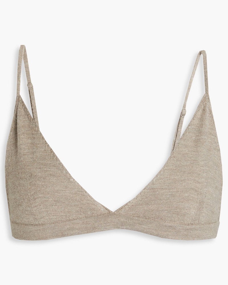 Joseph Damen Bustier aus einer melierten Kaschmirmischung