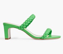 Mules aus geflochtenem Leder