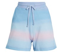 Shorts aus Baumwofrottee mit Farbverauf