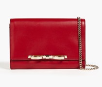 Clutch aus Leder mit Schleife