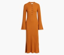 Elia Maxikleid aus einer gerippten Woll-Kaschmirmischung