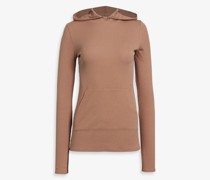 Hoodie aus Jersey aus einer gerippten Stretch-Pima-Baumwoll-Modalmischung