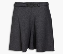 Shorts aus einer Baumwollmischung mit Gürtel