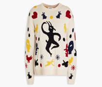 Wollpullover aus Jacquard-Strick