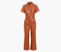 Ellie Cropped Jumpsuit aus Leder