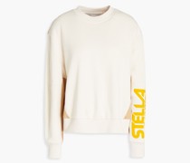 Sweatshirt aus beflocktem Baumwollfleece mit Shell-Einsatz