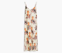 Midikleid aus Baumwolle mit Print