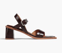 Tara croc-effect leather sandals