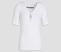 Oberteil aus geripptem Jersey