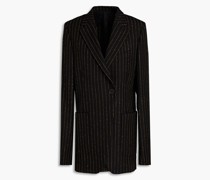 Jensen doppelreihiger Blazer aus Twill aus einer Wollmischung mit Stickereien
