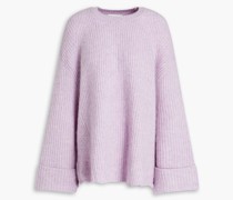 Oversized-Pullover aus gebürstetem Rippstrick
