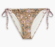 Livana Miranda tief sitzendes Bikini-Höschen mit floralem Print