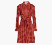 Didi bedrucktes Mini-Wickelkleid aus Jersey aus einer Seiden-Baumwollmischung S