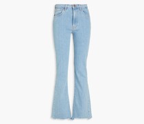 Farrah hoch sitzende Bootcut-Jeans inDistressed-Optik