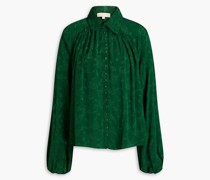 Gerafftes Hemd aus Jacquard