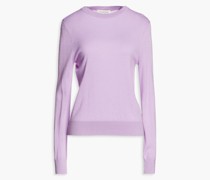Kaschmirpullover mit Logostickerei