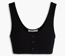 Bustier inWaffelstrick mit Zierknöpfen
