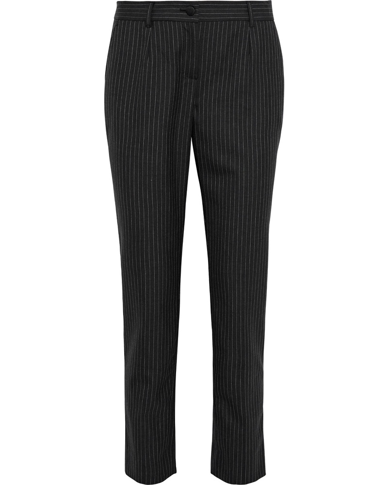 Dolce & Gabbana Damen Hose mit schmalem Bein aus Wolle mit Nadelstreifen