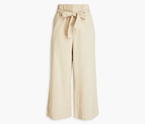Milani Cropped Hoe mit weitem Bein au Twill au einer Lyocell-Baumwollmichung
