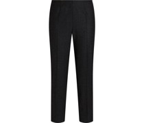 Cropped Karottenhose aus Stretch-Wolle