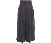 Cropped linen culottes